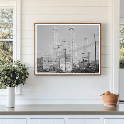Kilgore Texas Downtown with Oil Derricks 1939