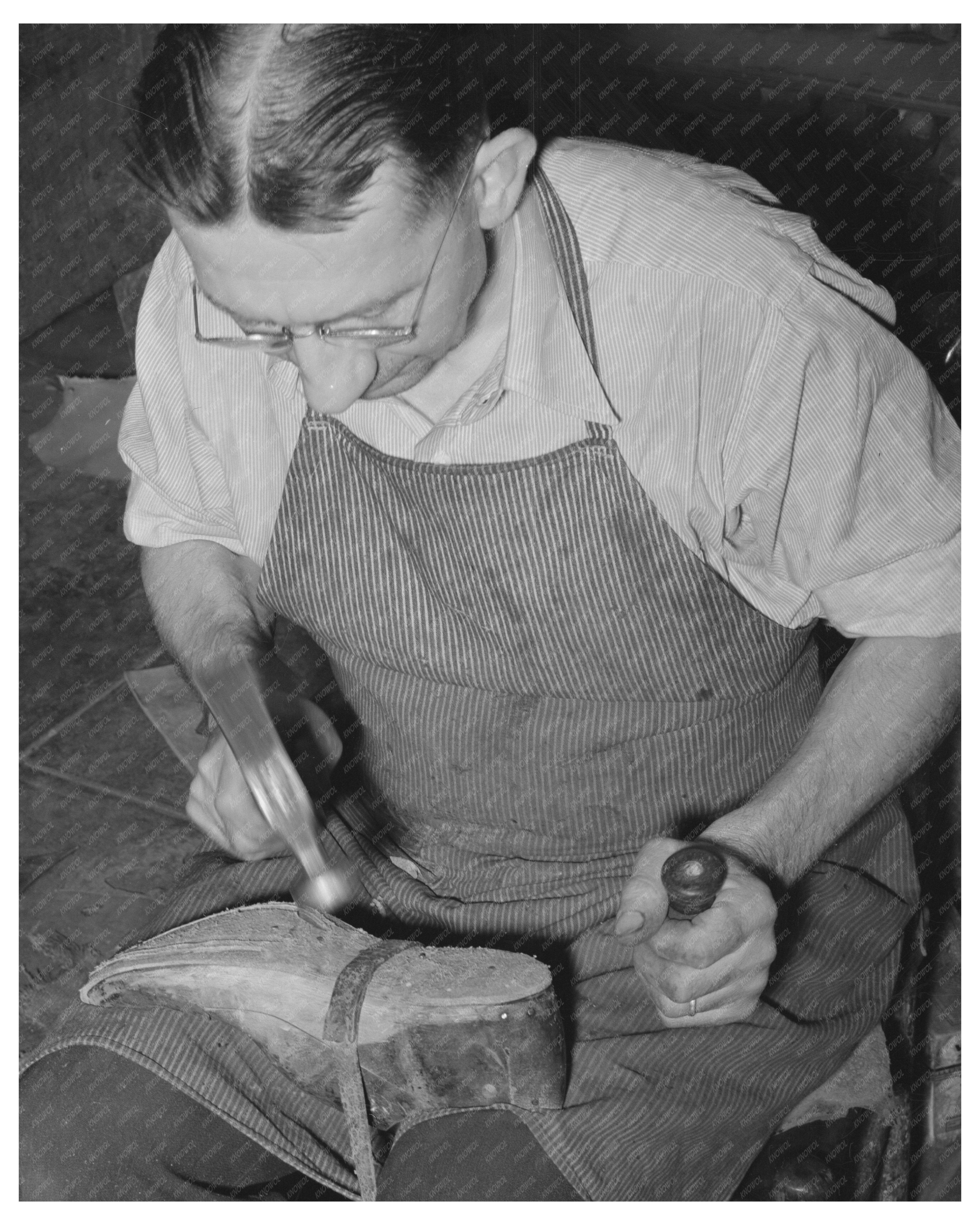 1939 Vintage Bootmaker in Alpine Texas Crafting Cowboy Boots
