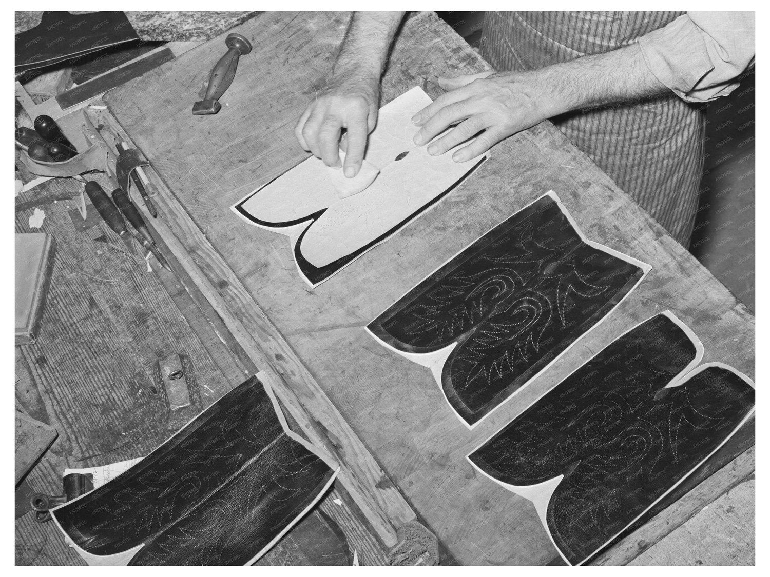 Alpine Texas Bootmaking Shop Vintage Image May 1939