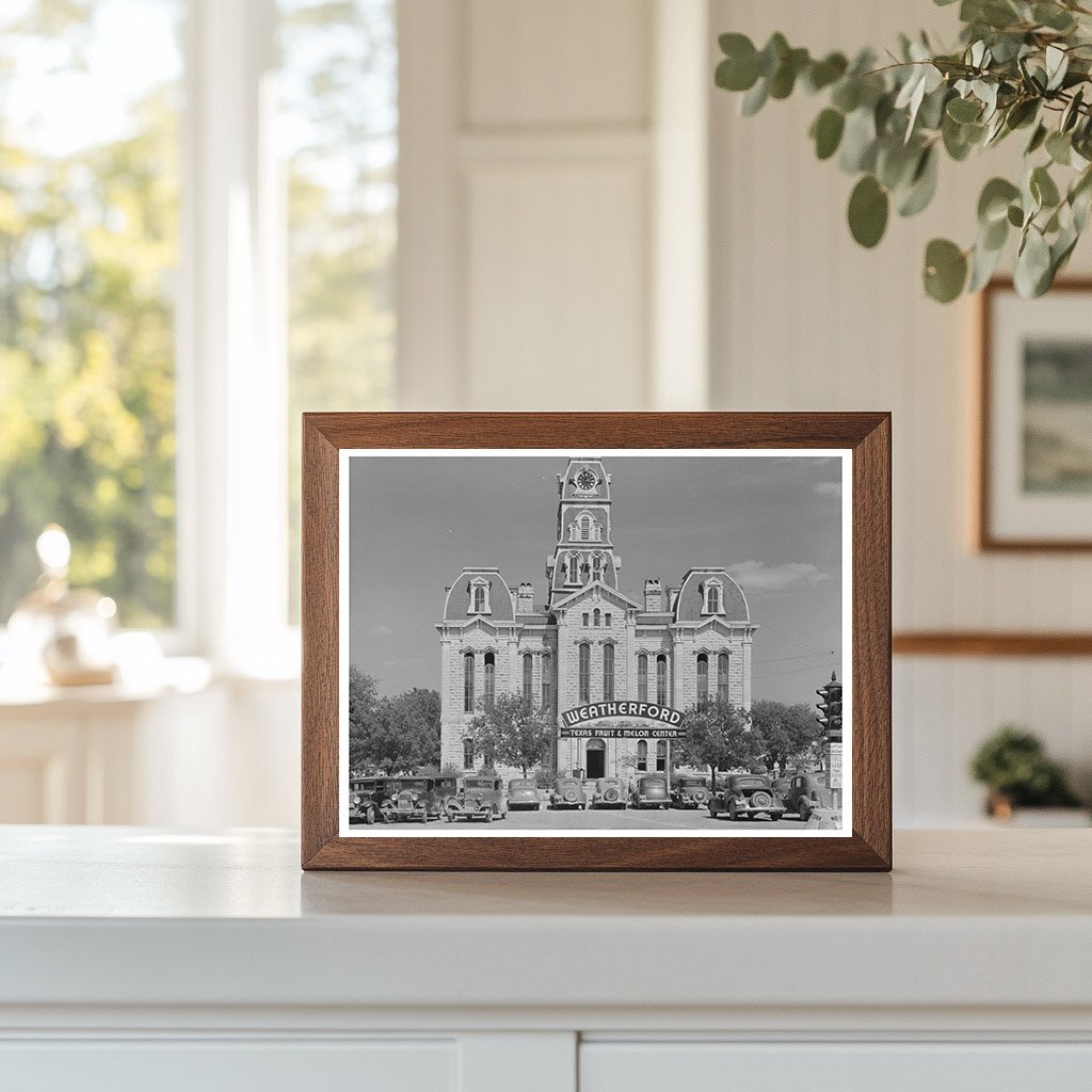 Weatherford Texas Courthouse April 1939 Vintage Photo