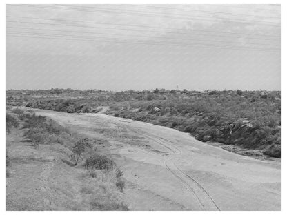 Wagon Tracks on Dry Colorado River Bed Texas 1939