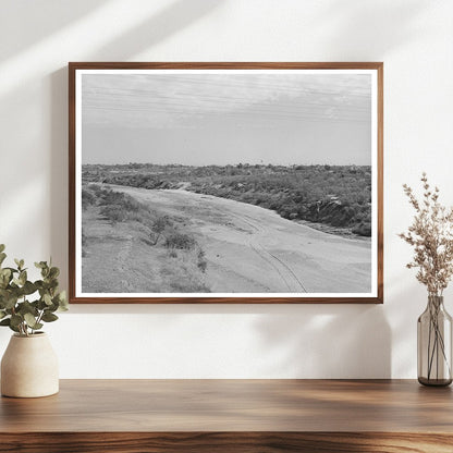 Wagon Tracks on Dry Colorado River Bed Texas 1939