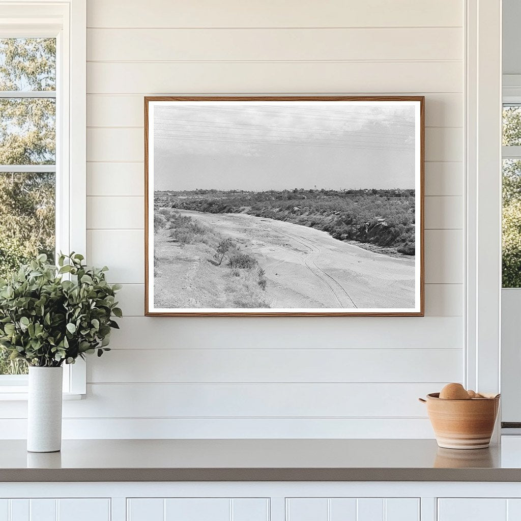 Wagon Tracks in Dry Colorado River Bed May 1939