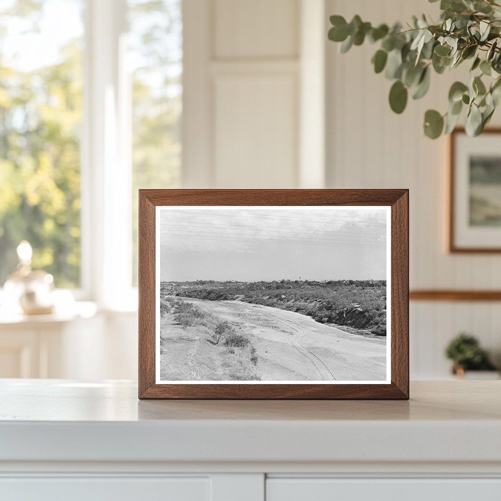 Wagon Tracks on Dry Colorado River Bed Texas May 1939