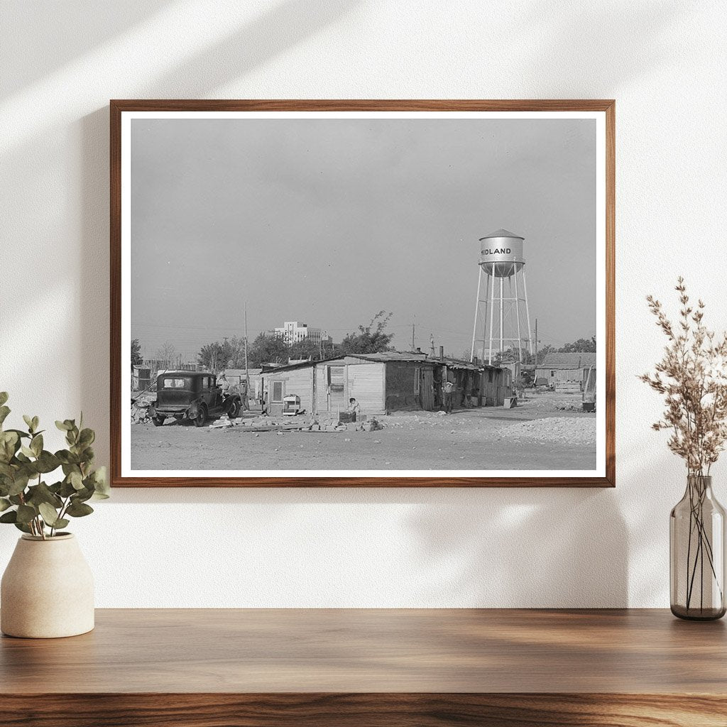 Midland Texas View from Mexican Quarter 1939
