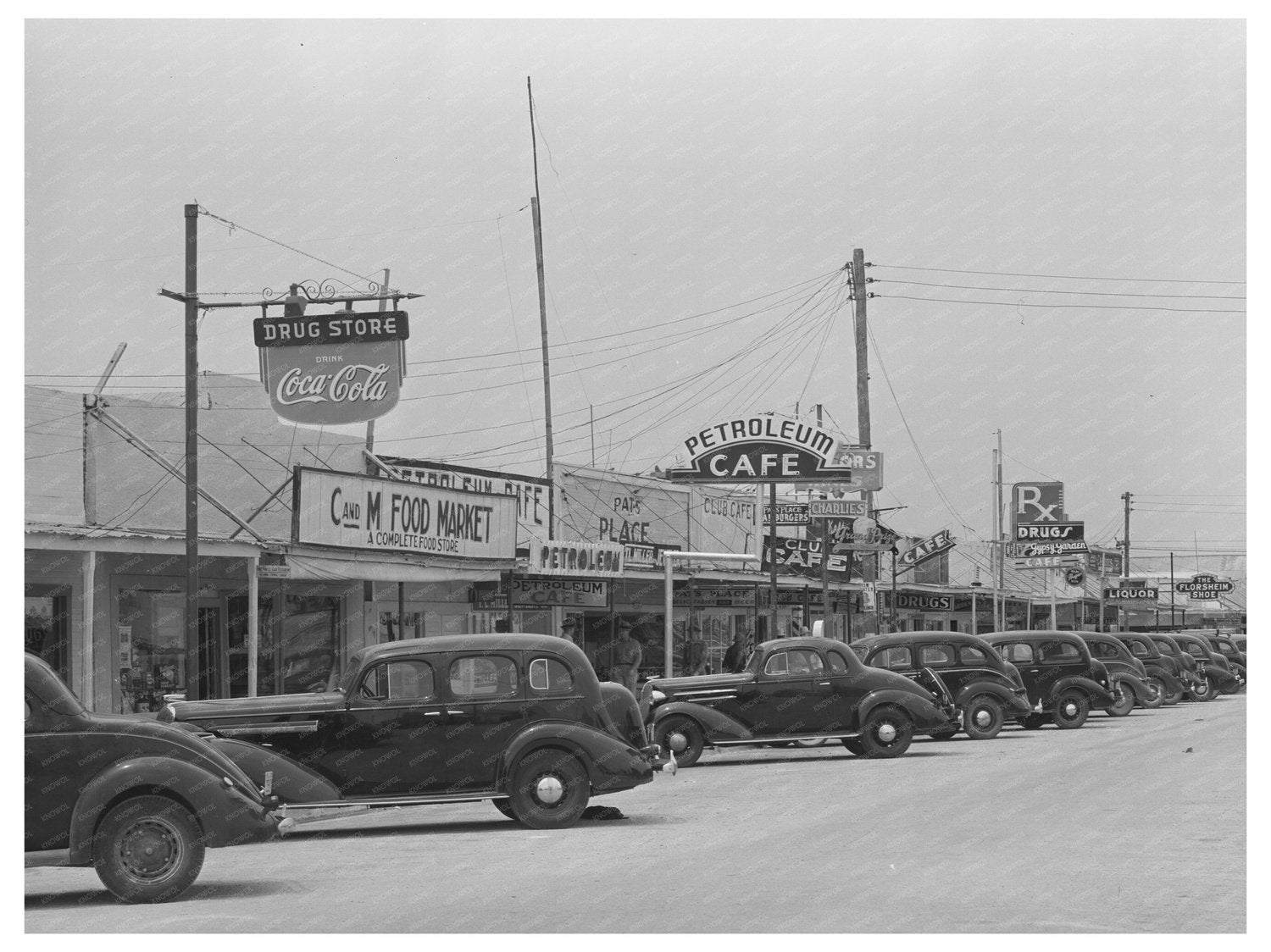 Main Street Crane Texas May 1939 Historical Photo