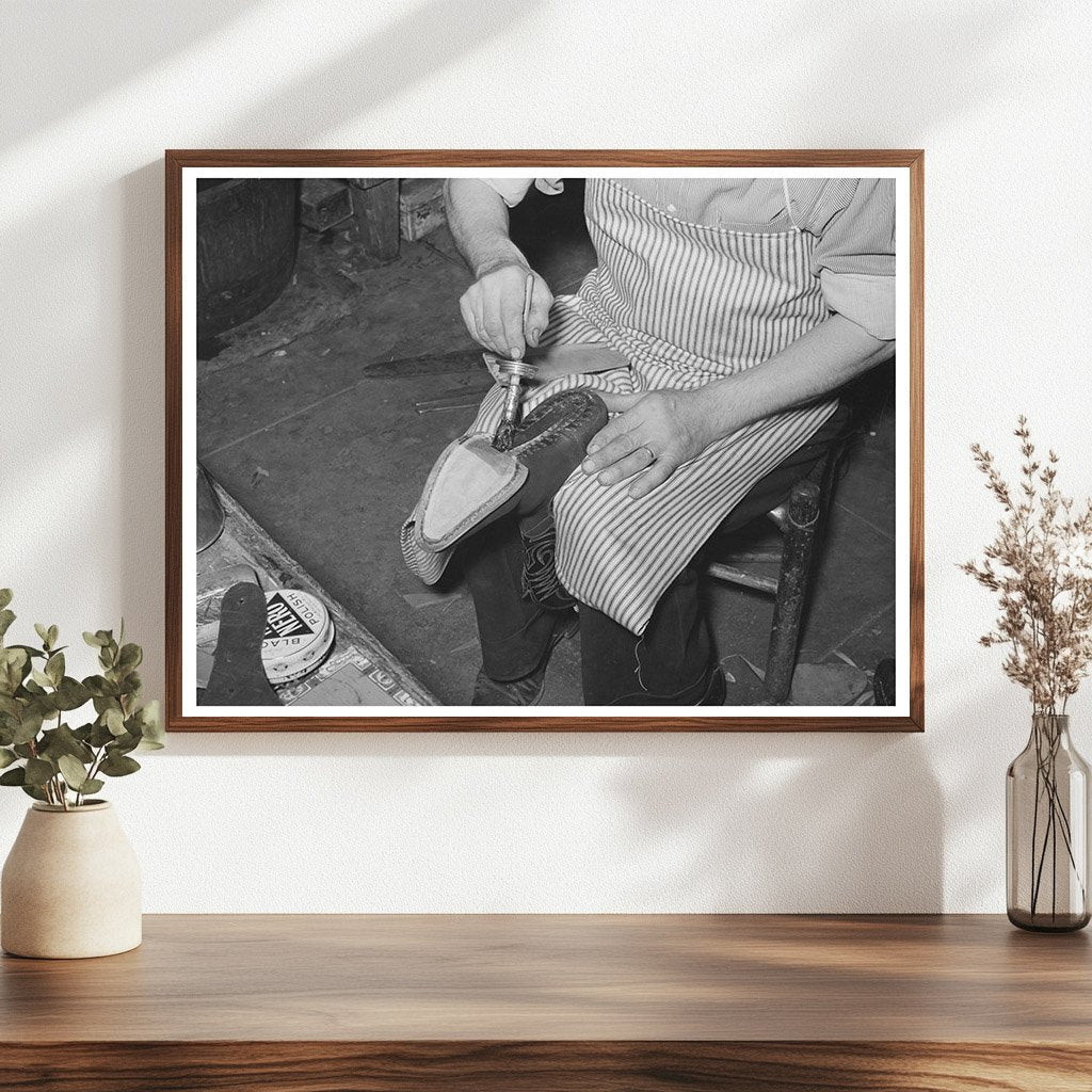 1939 Vintage Bootmaking Glue Application in Alpine Texas
