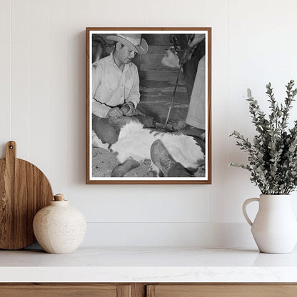 Calf Branding at Walking X Ranch Marfa Texas 1939
