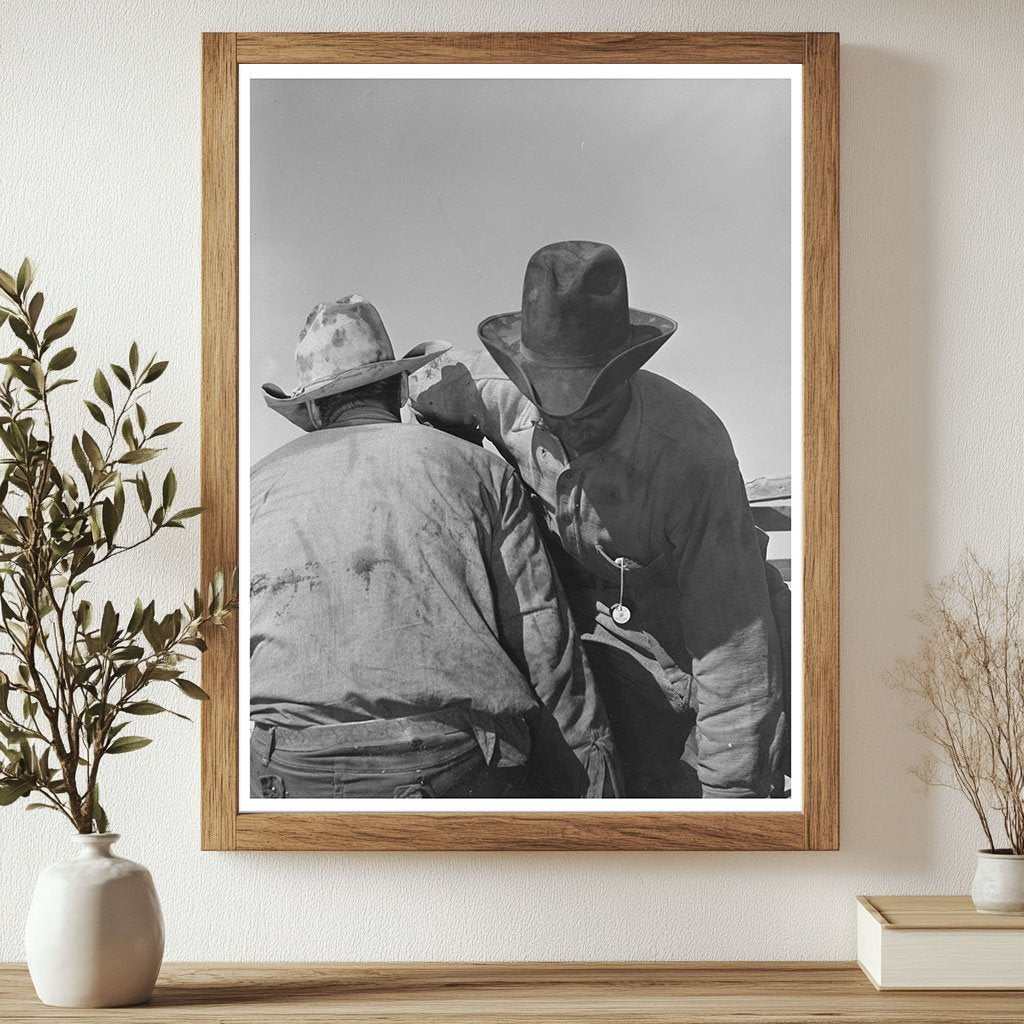 Mexican Boys Branding Calf on Texas Ranch May 1939