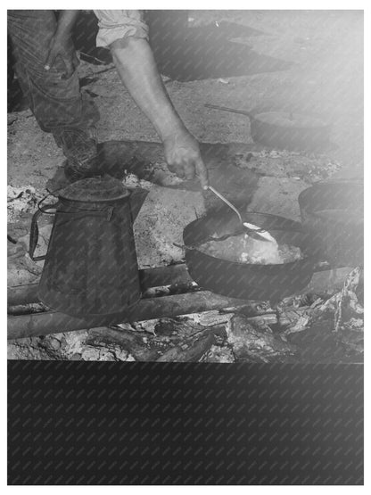 Camp Cook by Chuckwagon in Marfa Texas 1939