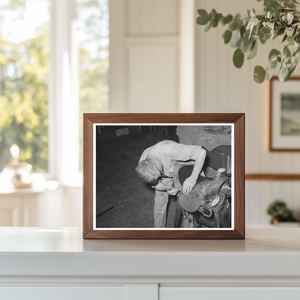 Saddle Shop in Alpine Texas May 1939 Vintage Photo