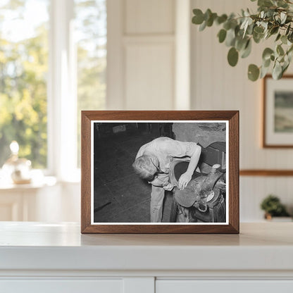 Saddle Shop in Alpine Texas May 1939 Vintage Photo