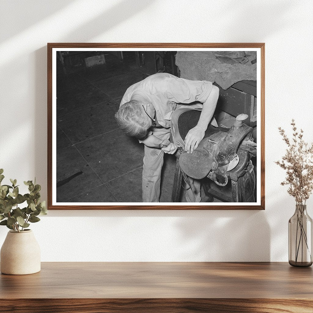 Saddle Shop in Alpine Texas May 1939 Vintage Photo