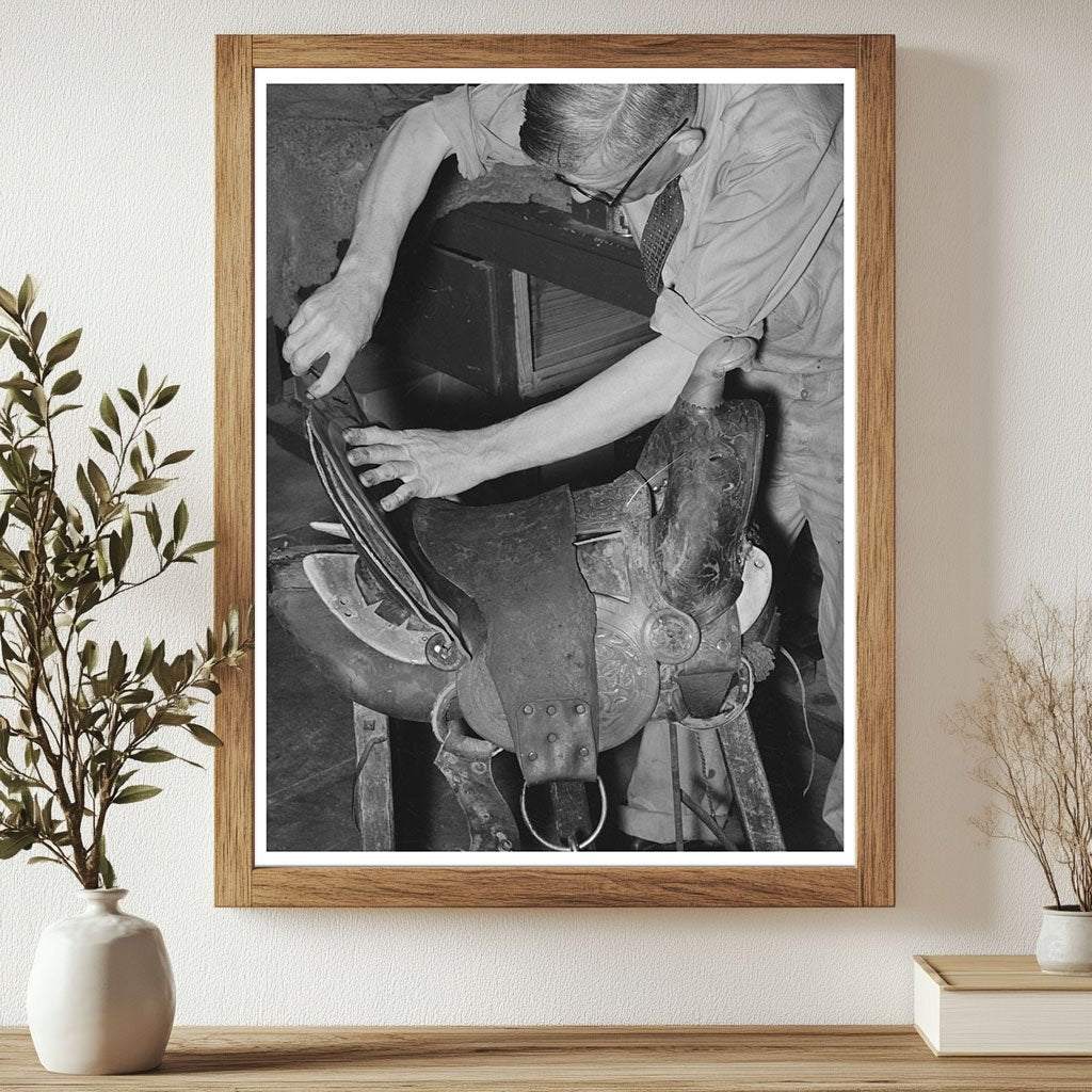 Vintage Saddle Repair Workman Alpine Texas May 1939