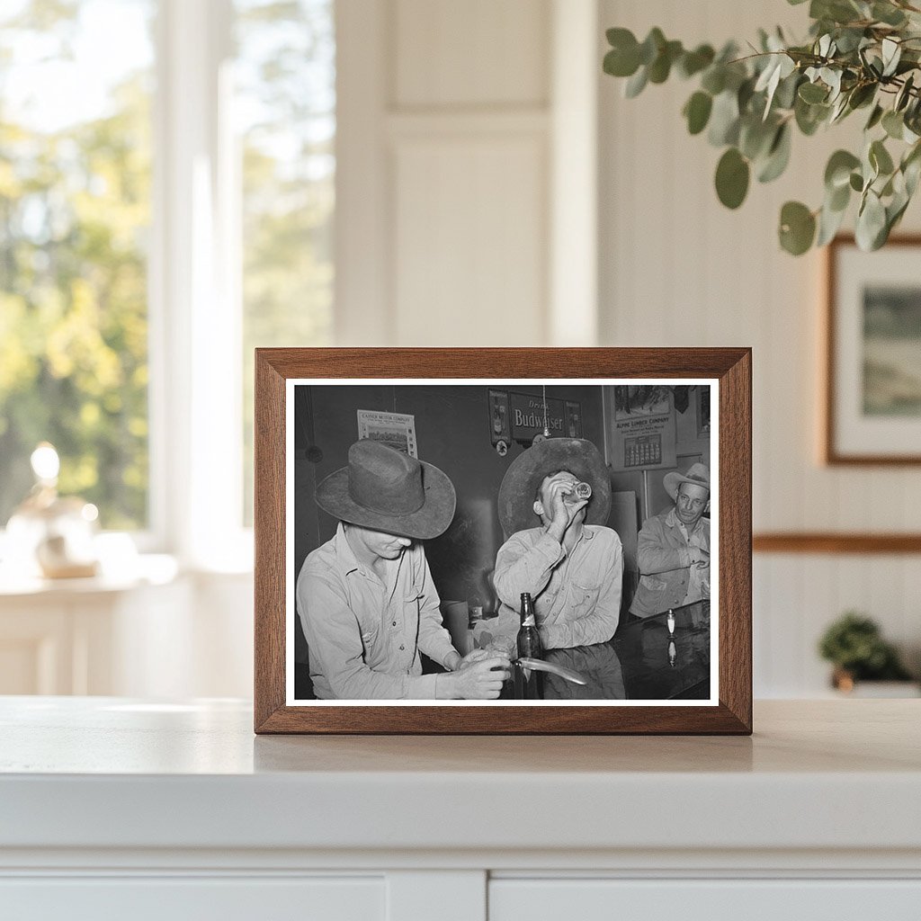 Vintage Bar Scene in Alpine Texas May 1939