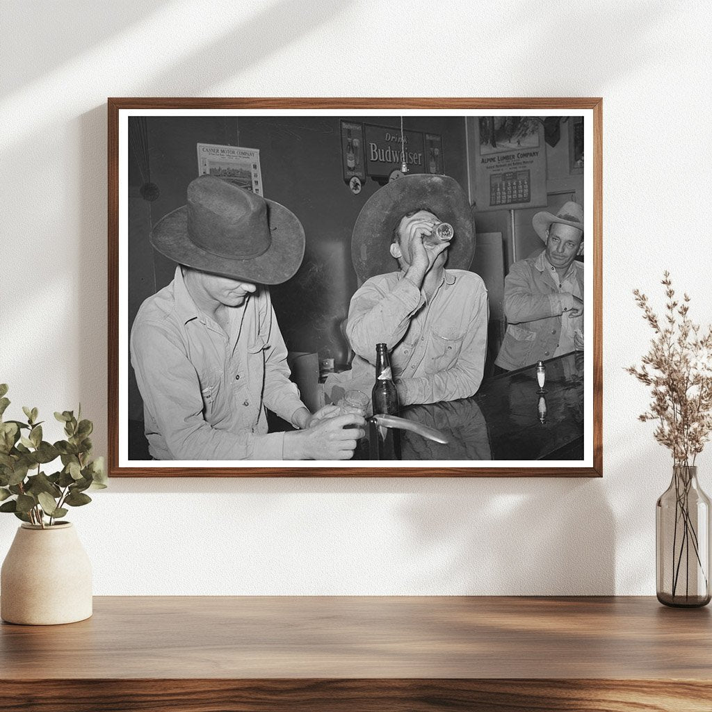 Vintage Bar Scene in Alpine Texas May 1939