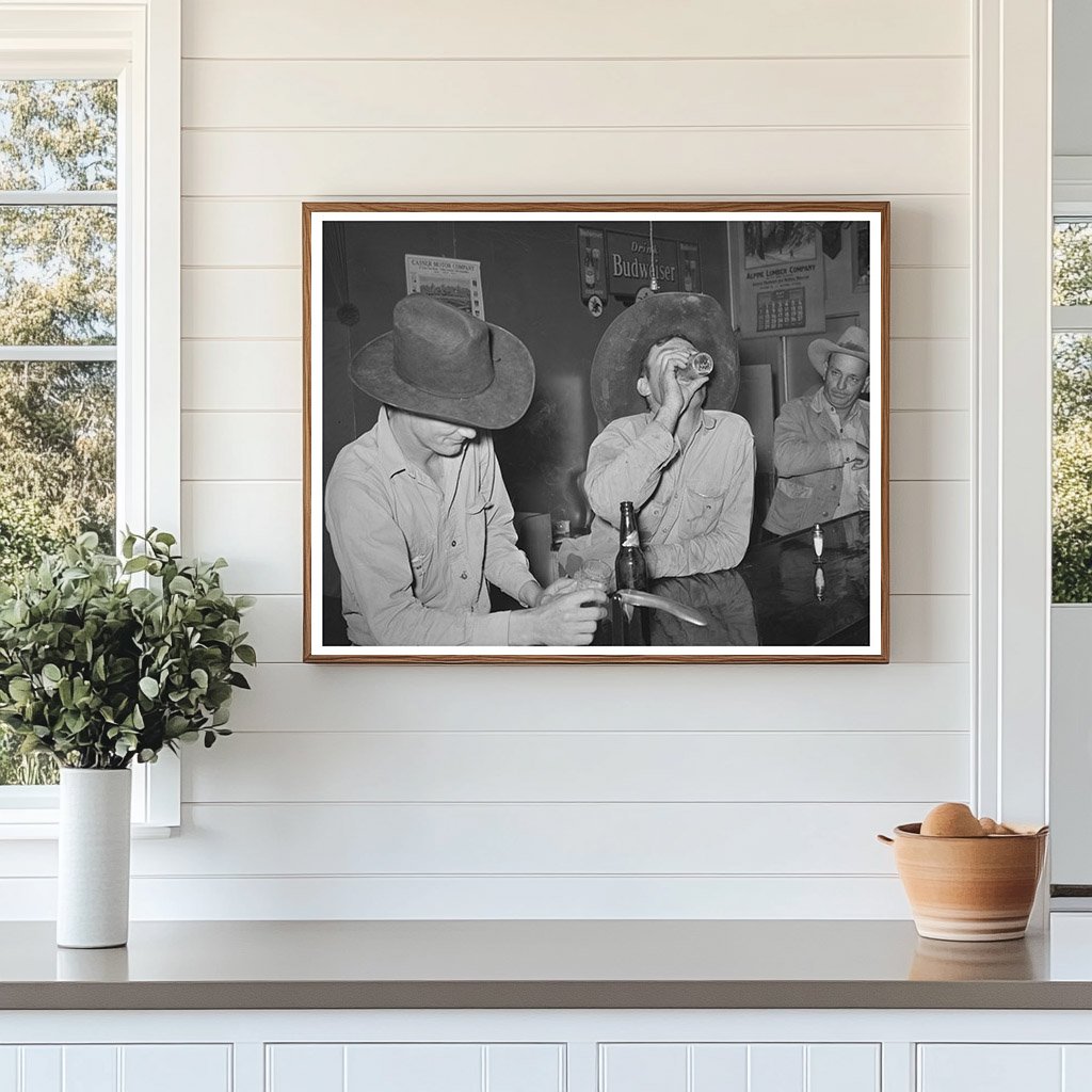 Vintage Bar Scene in Alpine Texas May 1939