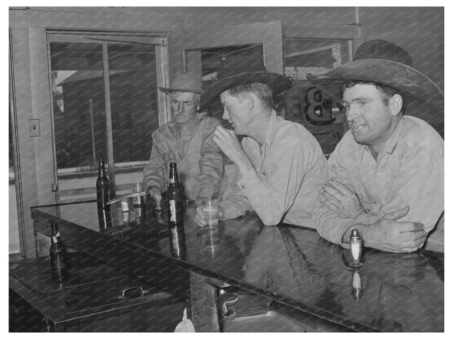 May 1939 Vintage Bar Scene in Alpine Texas