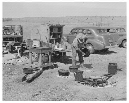 Camp Cook Preparing Meals at Walking X Ranch 1939