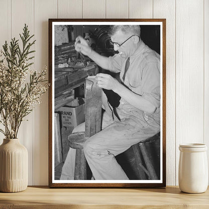 Saddle Makers Bench in Alpine Texas 1939