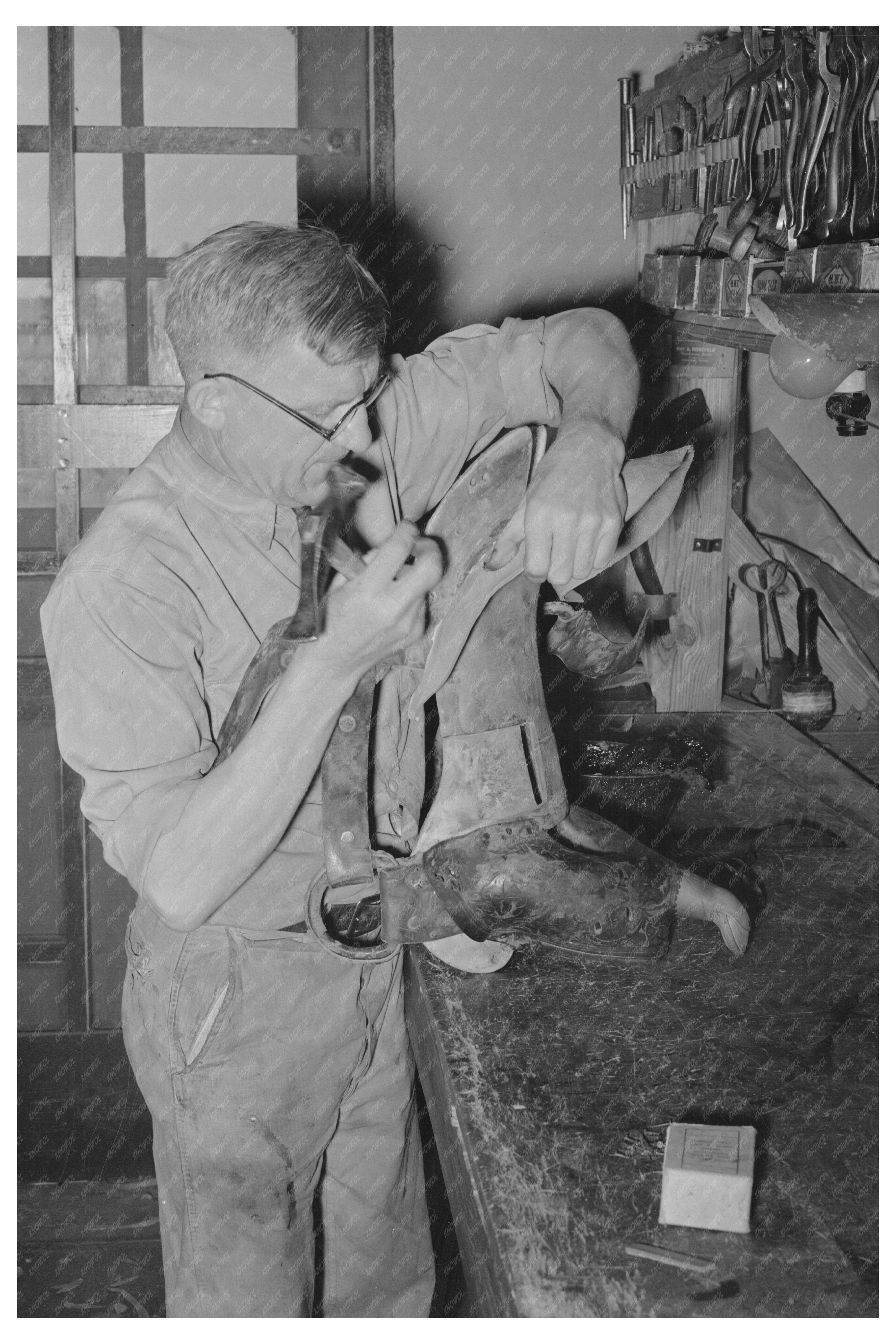 Saddle Shop Craftsmanship in Alpine Texas 1939