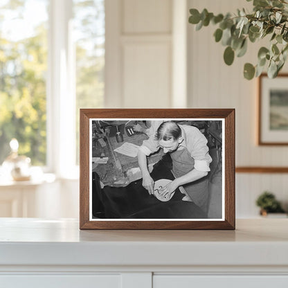 Boot Shop in Alpine Texas 1939 Vintage Photograph