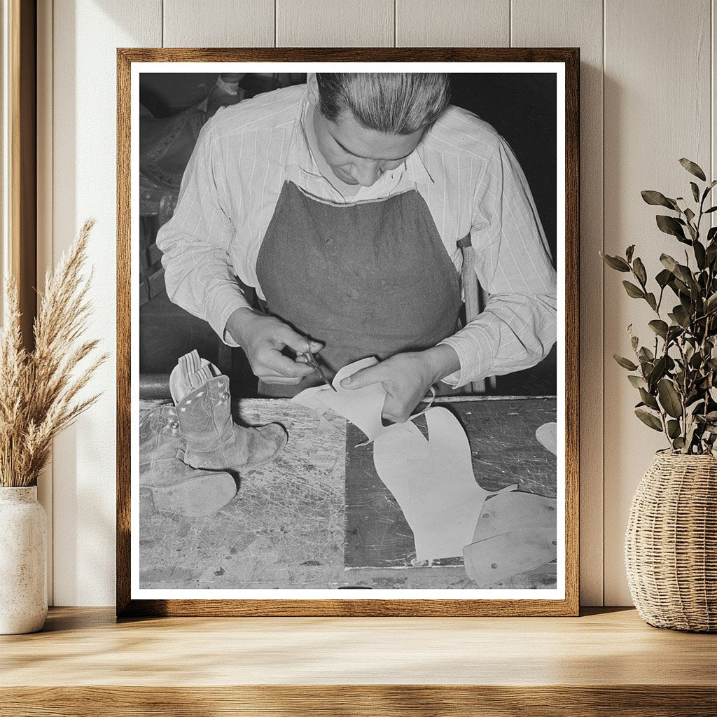 Saddle Shop in Alpine Texas May 1939 Cowboy Boot Repair