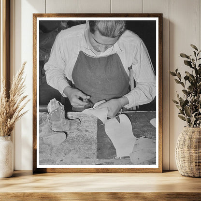 Saddle Shop in Alpine Texas May 1939 Cowboy Boot Repair