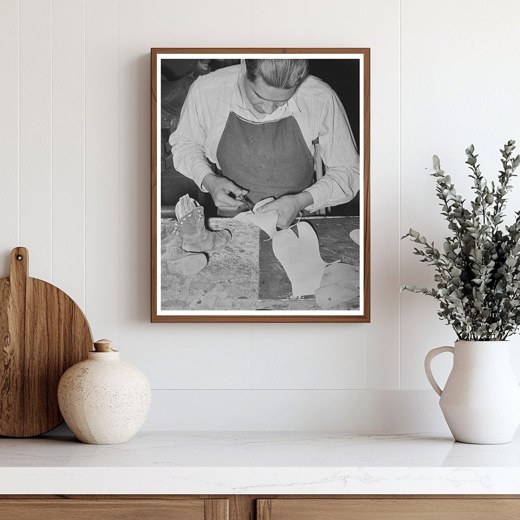 Saddle Shop in Alpine Texas May 1939 Cowboy Boot Repair