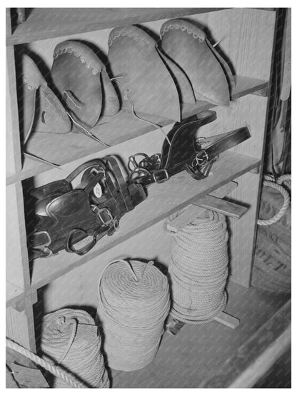 Vintage Ranch Supply Display in Alpine Texas 1939