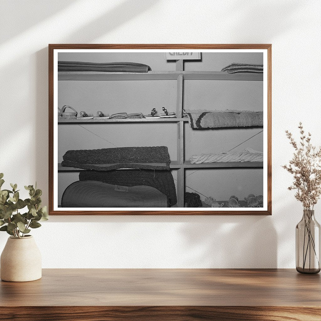 Curry Combs Brushes and Horse Blankets from 1939 Texas