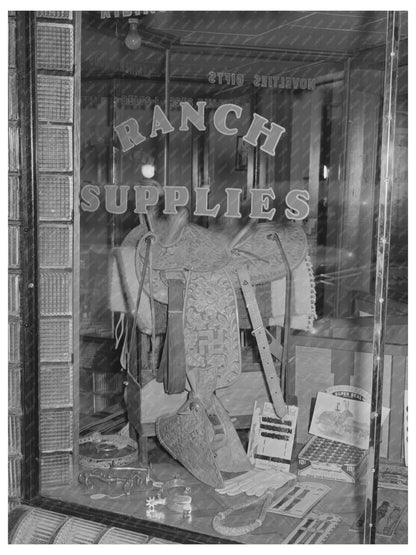 Ranch Supply Store Window Display Alpine Texas May 1939