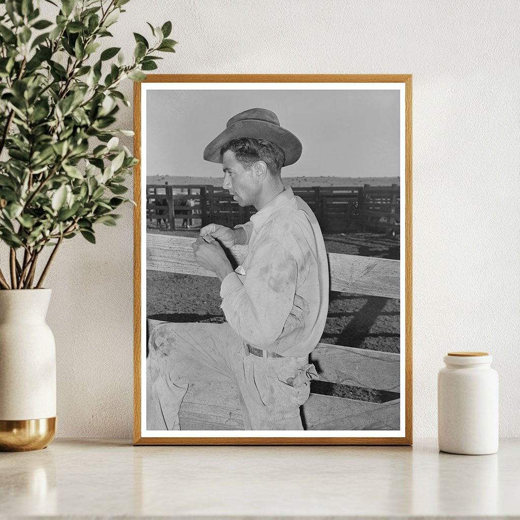 Mexican Cowboy at Walking X Ranch Marfa Texas 1939