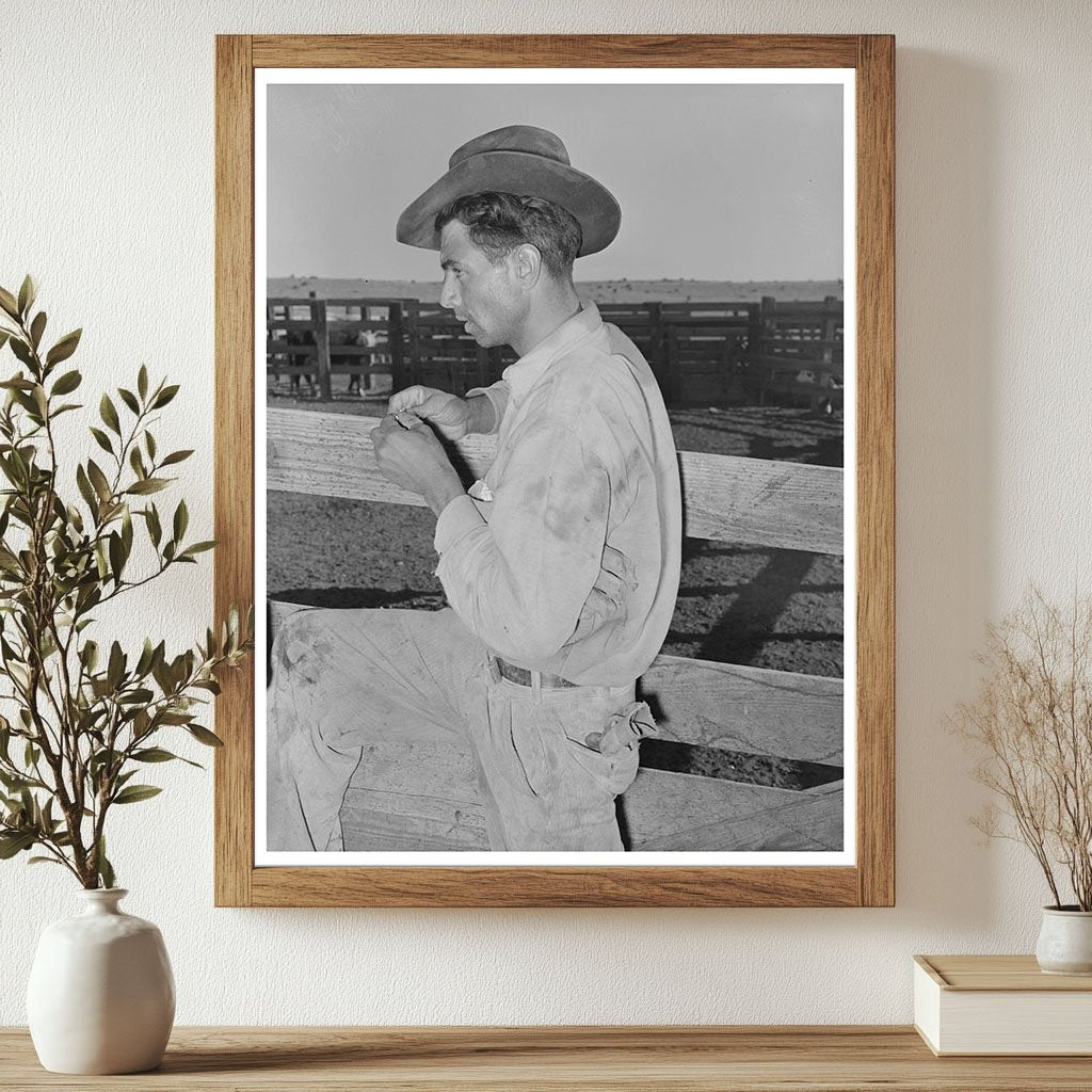 Mexican Cowboy at Walking X Ranch Marfa Texas 1939