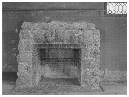 Vintage Fireplace in Ranch House Marfa Texas 1939