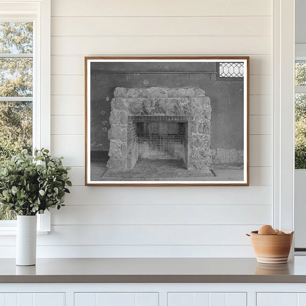 Vintage Fireplace in Ranch House Marfa Texas 1939