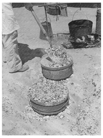 Dutch Oven Bread Baking in Spur Texas May 1939