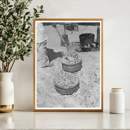 Dutch Oven Bread Baking in Spur Texas May 1939