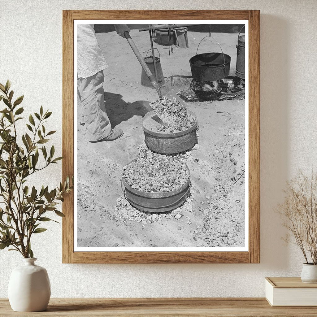 Dutch Oven Bread Baking in Spur Texas May 1939