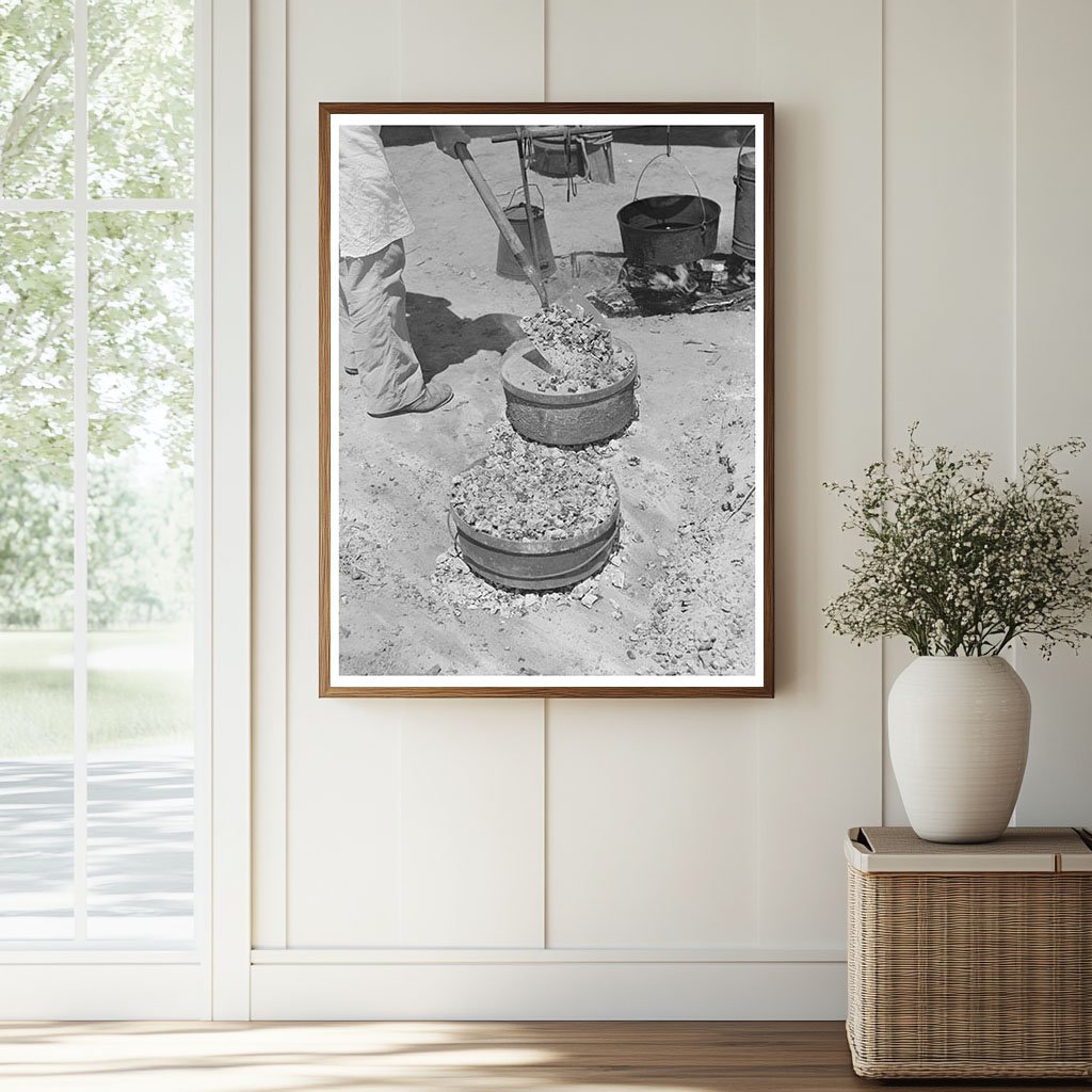 Dutch Oven Bread Baking in Spur Texas May 1939