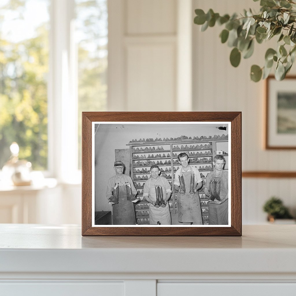 1939 Bootmaking Shop Workers in Alpine Texas