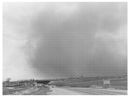 Dust Storm Over Lubbock Texas May 1939 Vintage Photograph