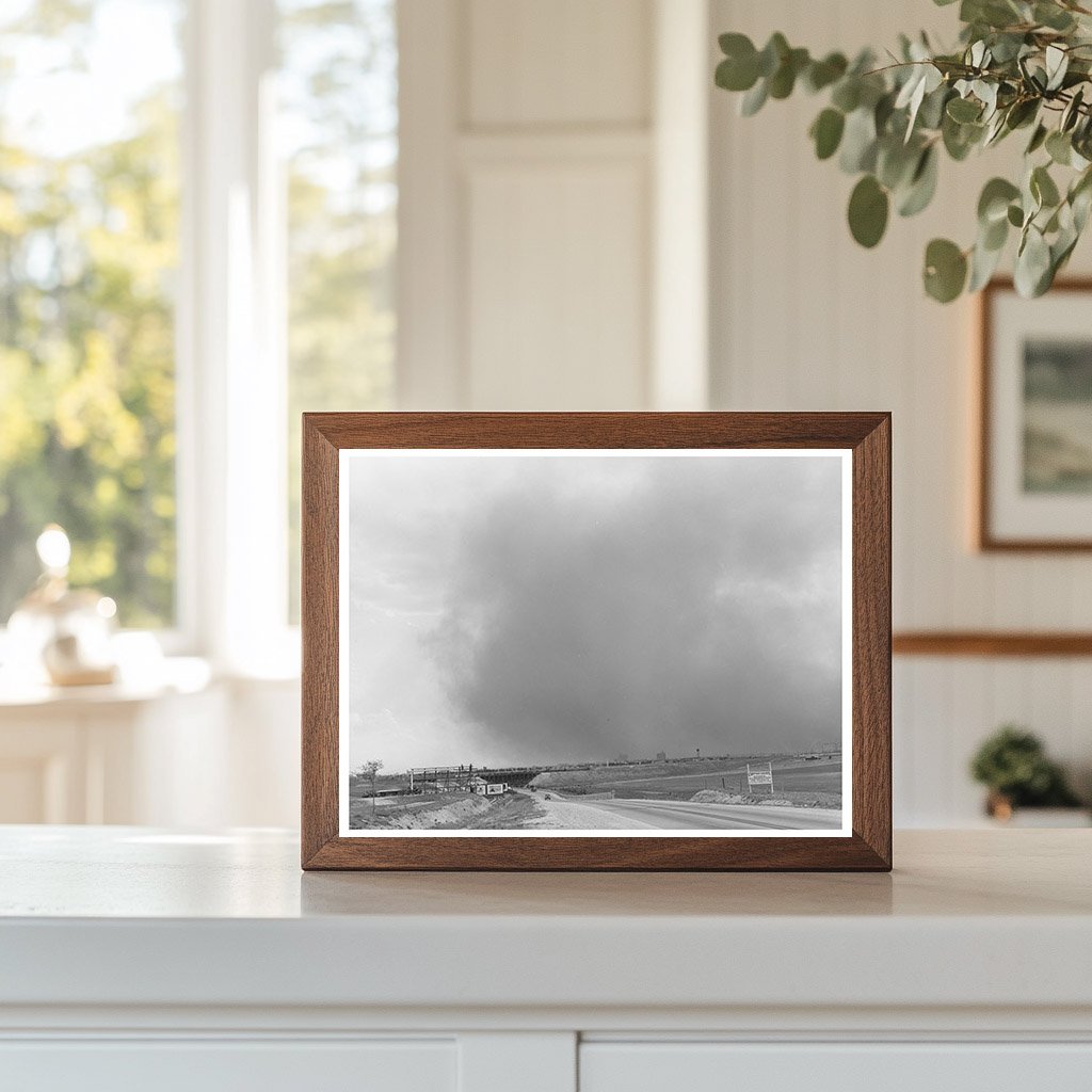 Dust Storm Over Lubbock Texas May 1939 Vintage Photograph
