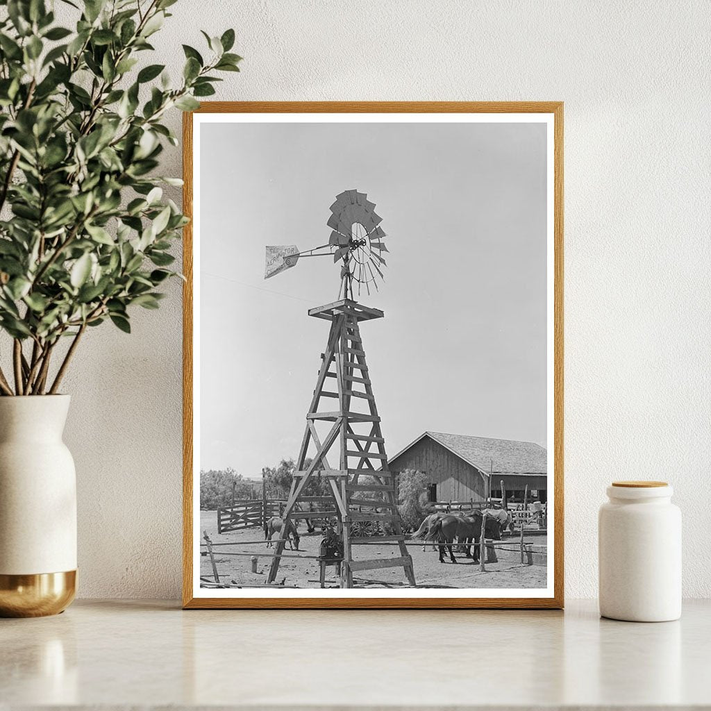 Vintage 1939 Texas Ranch with Windmill and Barn