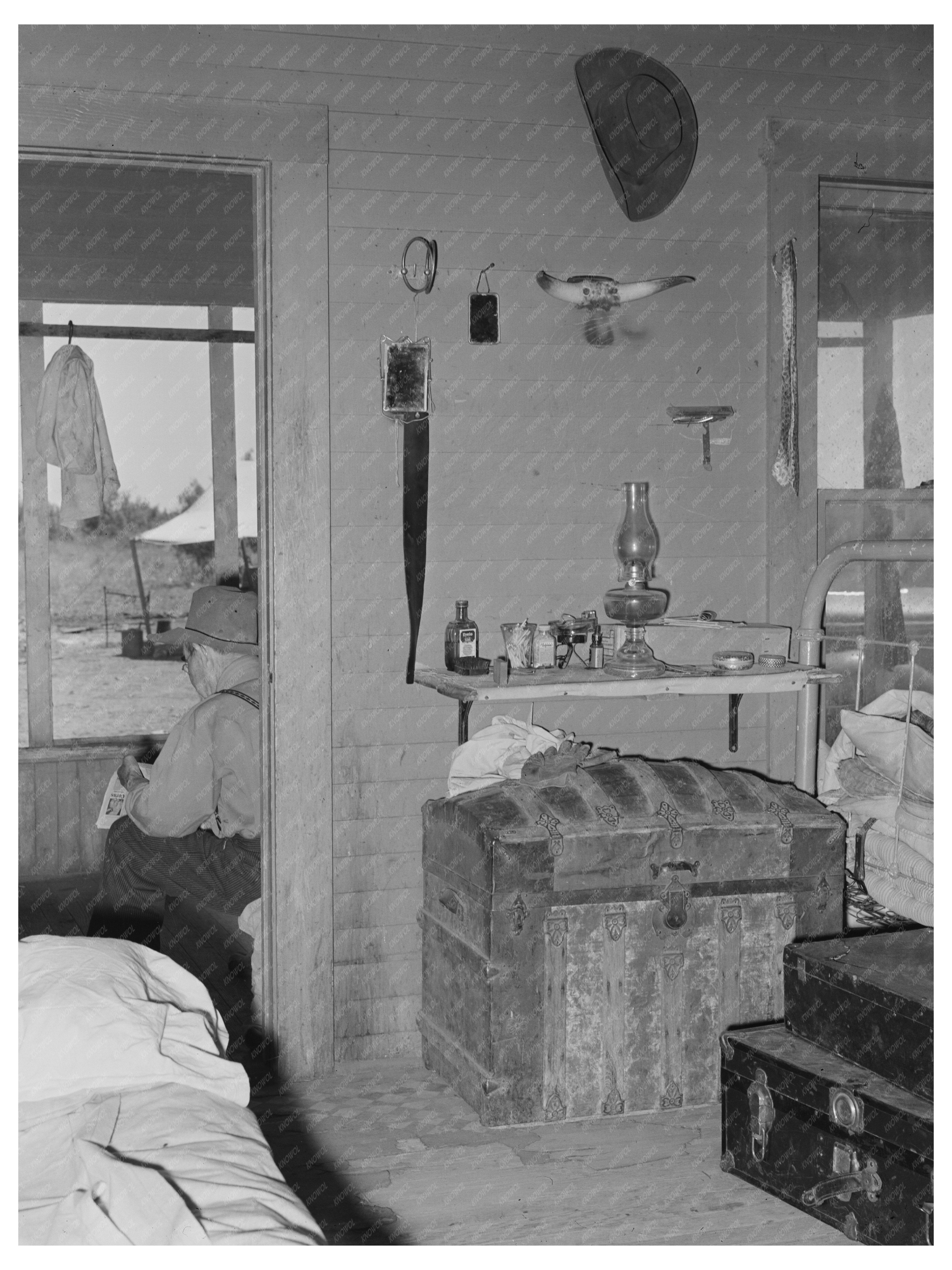 Bunkhouse Interior SMS Ranch Spur Texas 1939