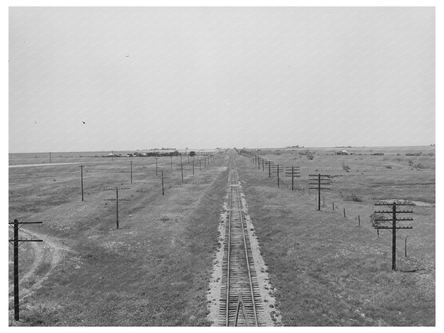 Railroad Scene in Great Plains Vernon Texas May 1939