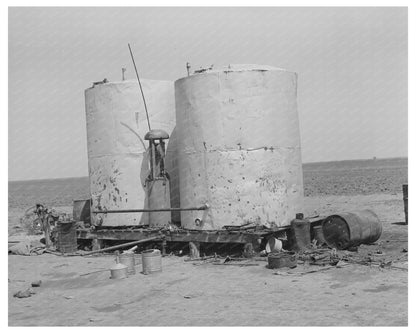 Gasoline Storage Tanks on Farm in Ralls Texas May 1939