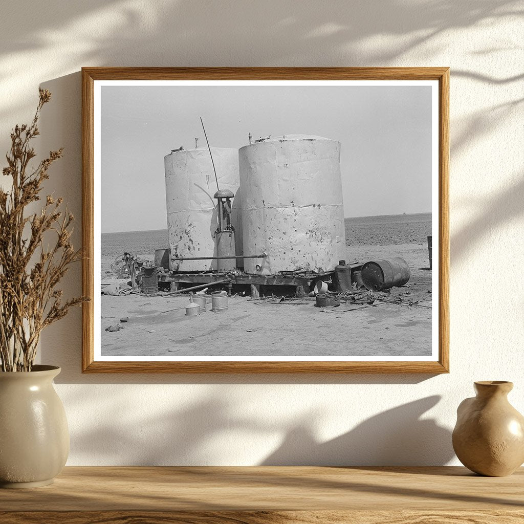 Gasoline Storage Tanks on Farm in Ralls Texas May 1939
