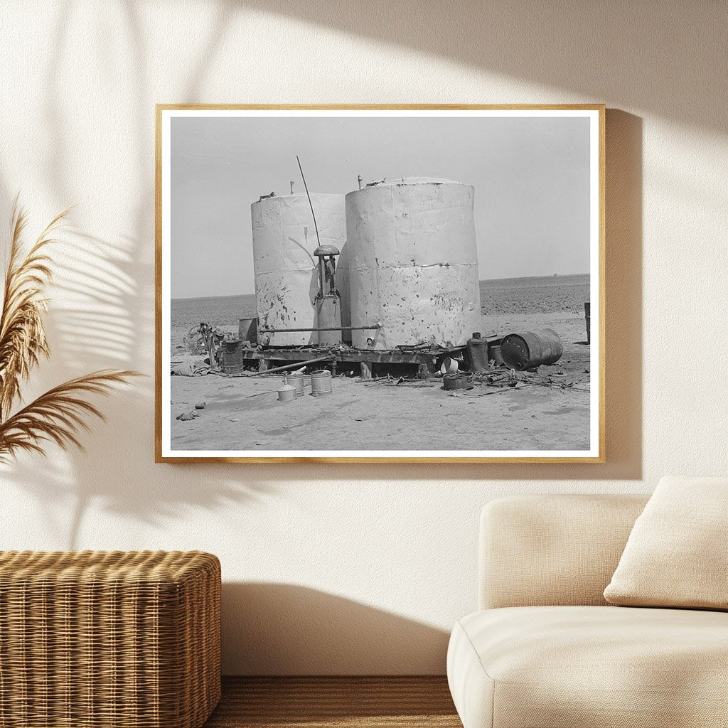 Gasoline Storage Tanks on Farm in Ralls Texas May 1939
