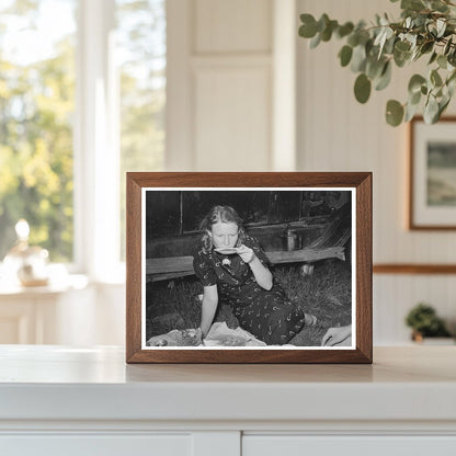 Migrant Woman Drinking Coffee Near Prague Oklahoma 1939